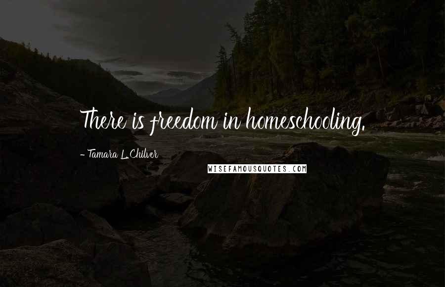 Tamara L. Chilver Quotes: There is freedom in homeschooling.