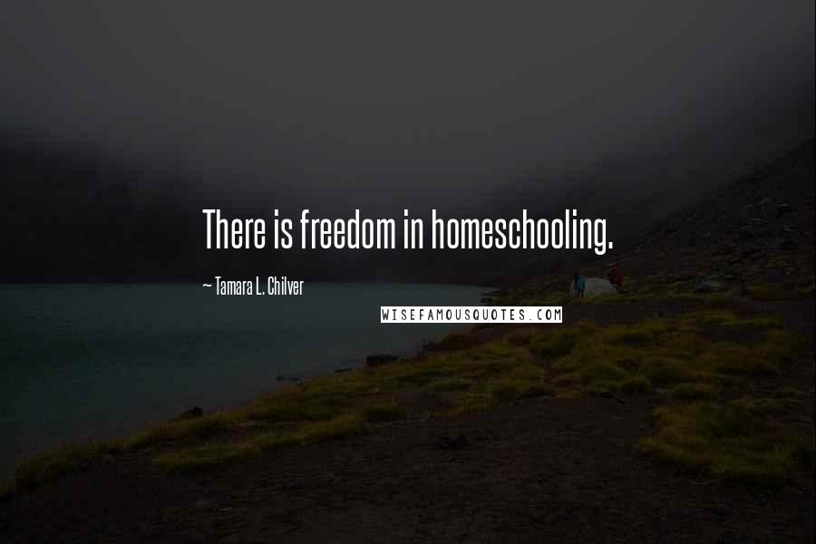 Tamara L. Chilver Quotes: There is freedom in homeschooling.