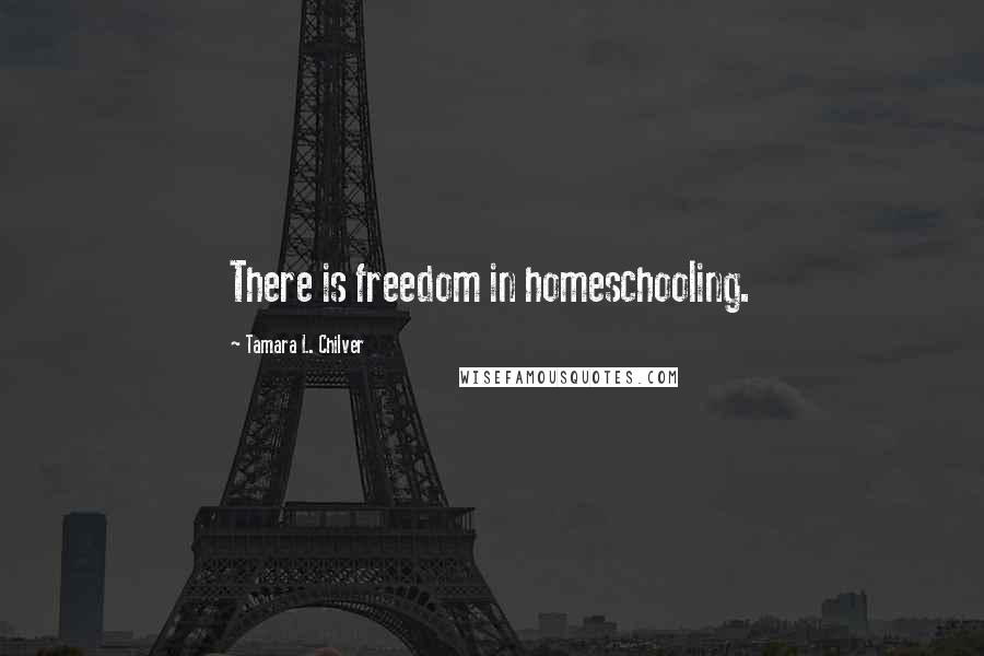 Tamara L. Chilver Quotes: There is freedom in homeschooling.