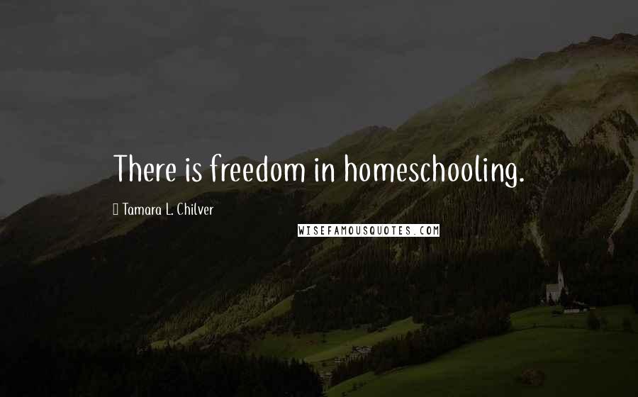 Tamara L. Chilver Quotes: There is freedom in homeschooling.