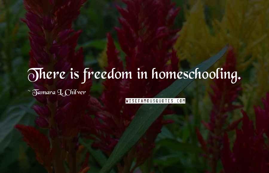 Tamara L. Chilver Quotes: There is freedom in homeschooling.