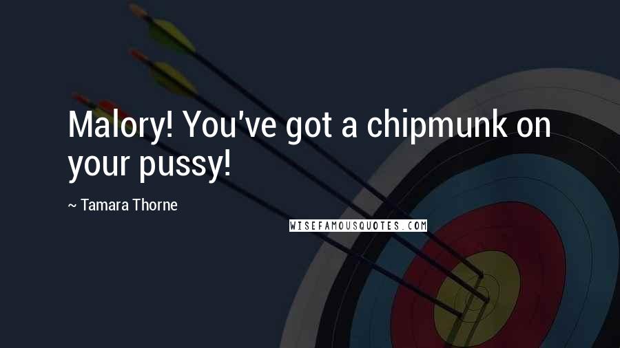 Tamara Thorne Quotes: Malory! You've got a chipmunk on your pussy!