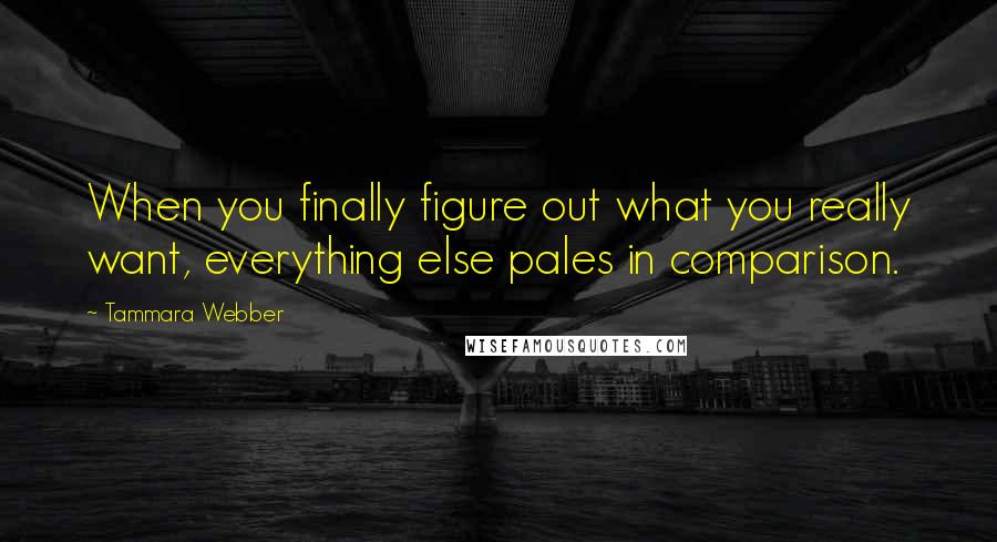 Tammara Webber Quotes: When you finally figure out what you really want, everything else pales in comparison.