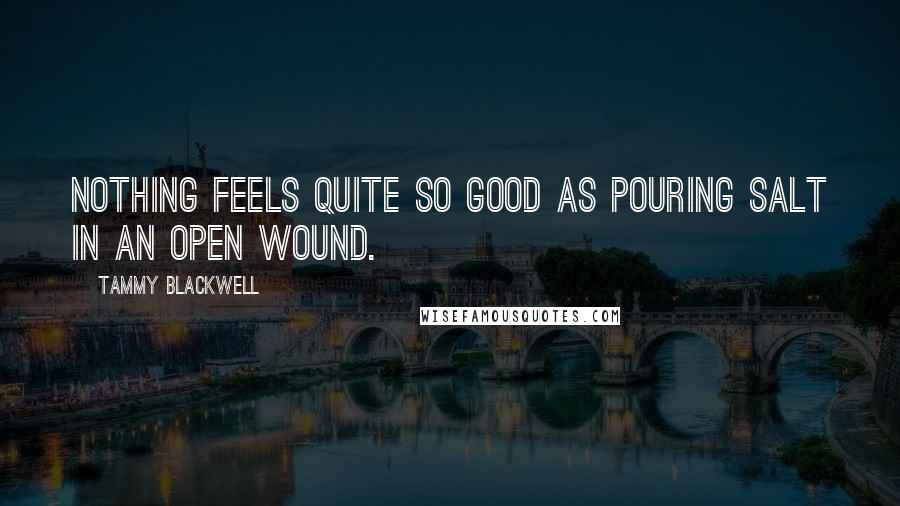 Tammy Blackwell Quotes: Nothing feels quite so good as pouring salt in an open wound.