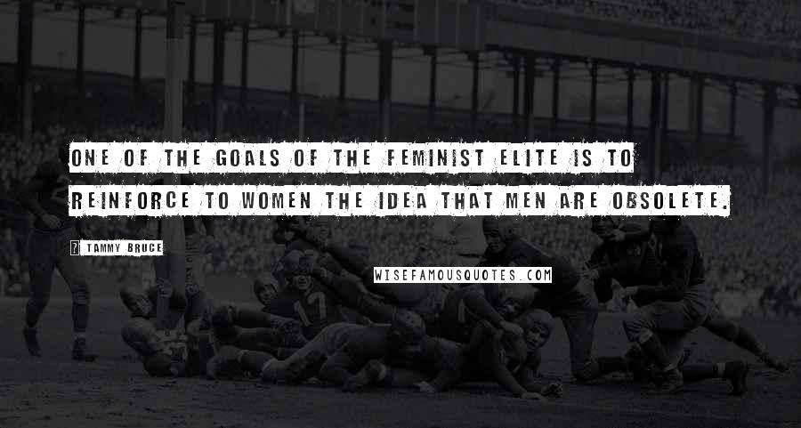 Tammy Bruce Quotes: One of the goals of the Feminist Elite is to reinforce to women the idea that men are obsolete.