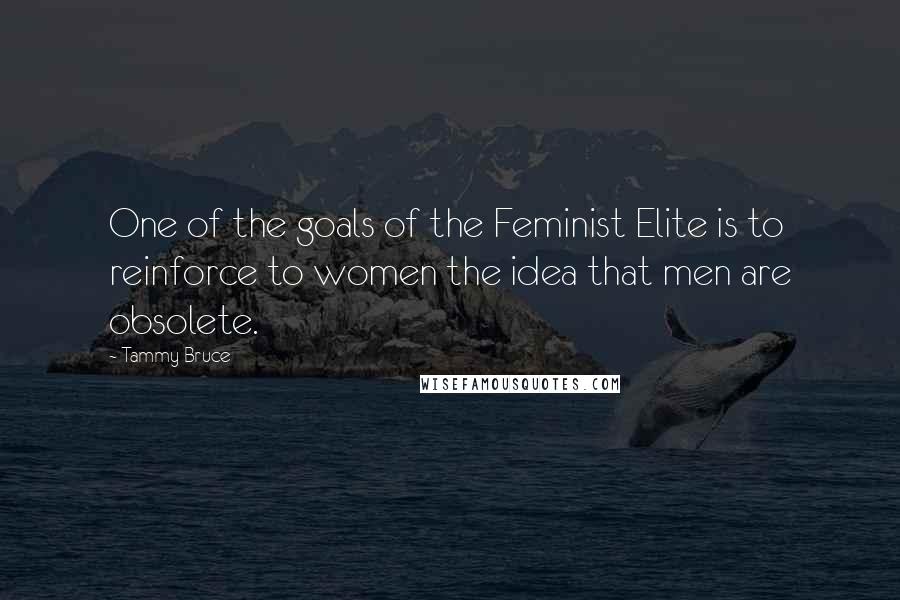 Tammy Bruce Quotes: One of the goals of the Feminist Elite is to reinforce to women the idea that men are obsolete.