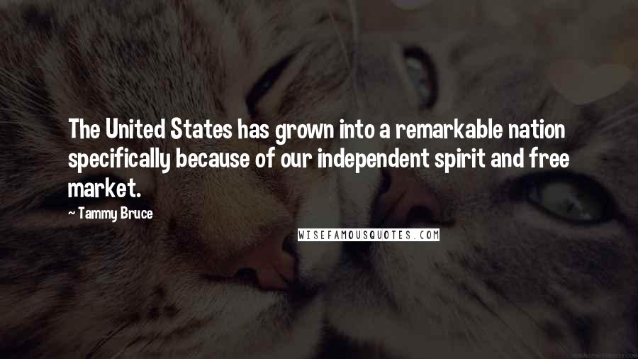 Tammy Bruce Quotes: The United States has grown into a remarkable nation specifically because of our independent spirit and free market.