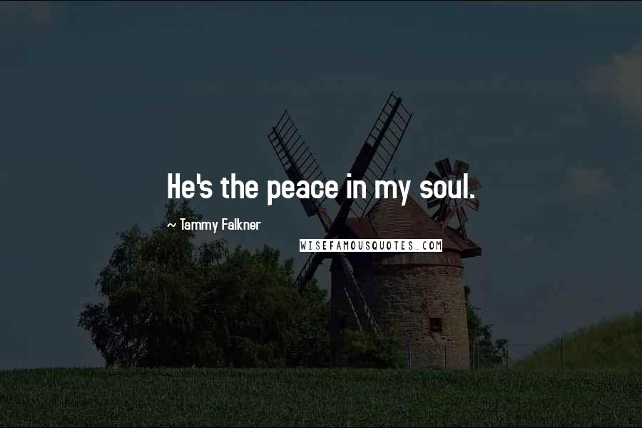 Tammy Falkner Quotes: He's the peace in my soul.