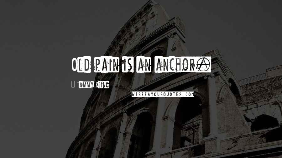 Tammy Kling Quotes: Old pain is an anchor.