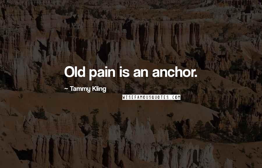 Tammy Kling Quotes: Old pain is an anchor.