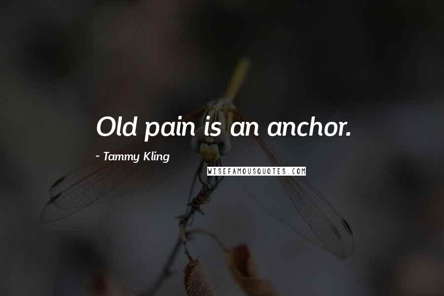 Tammy Kling Quotes: Old pain is an anchor.