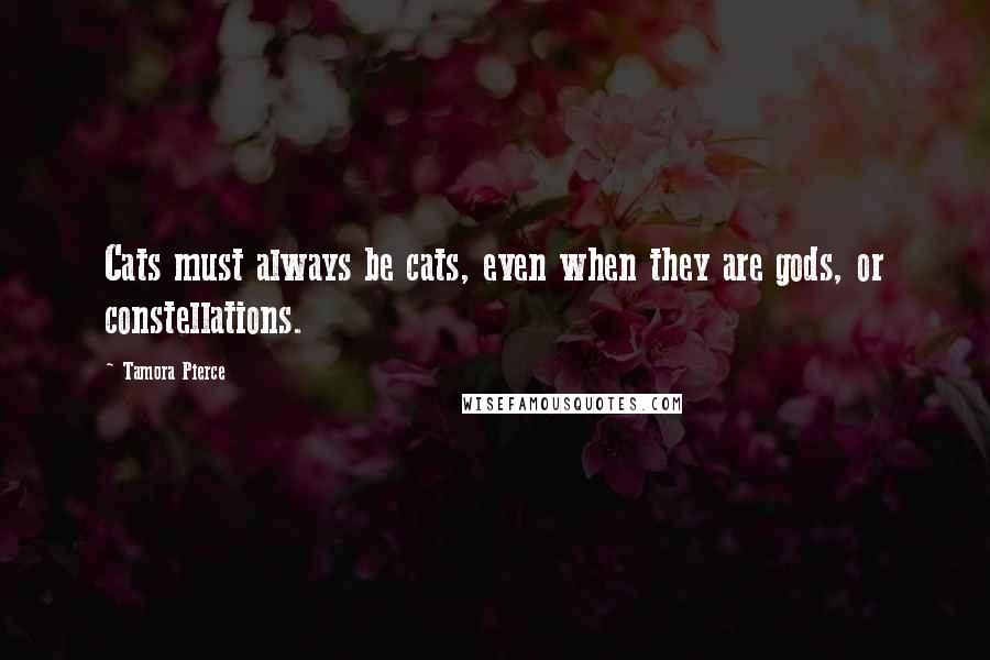 Tamora Pierce Quotes: Cats must always be cats, even when they are gods, or constellations.