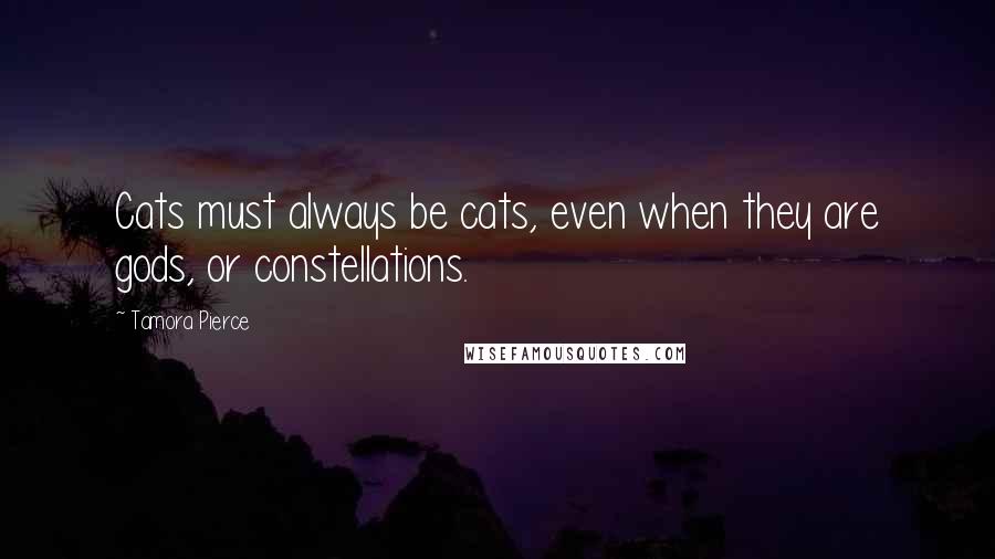 Tamora Pierce Quotes: Cats must always be cats, even when they are gods, or constellations.