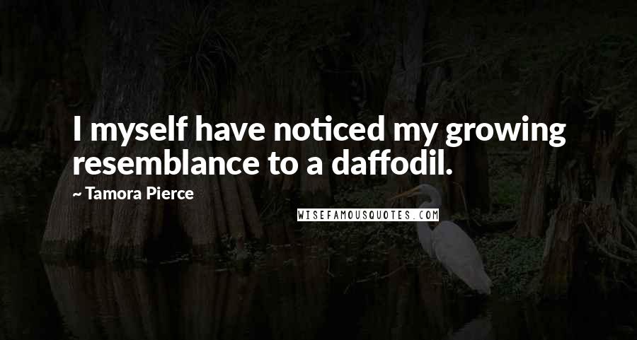 Tamora Pierce Quotes: I myself have noticed my growing resemblance to a daffodil.