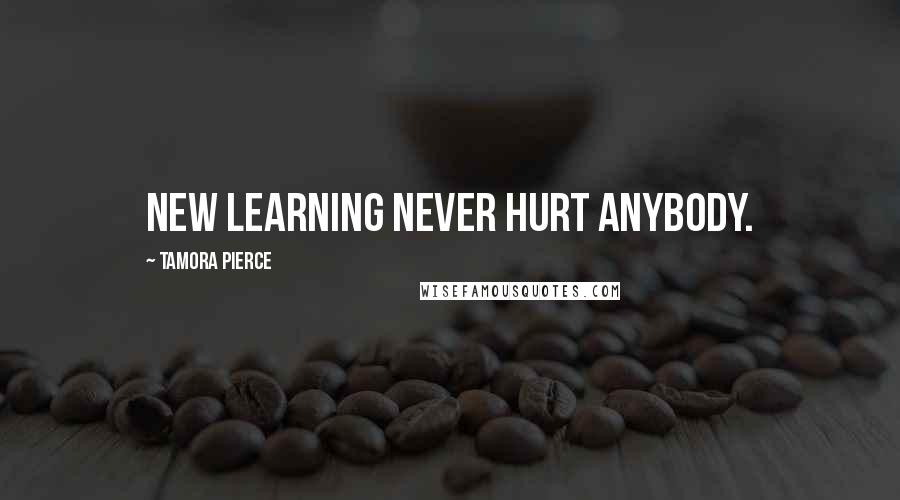 Tamora Pierce Quotes: New learning never hurt anybody.