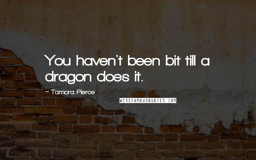 Tamora Pierce Quotes: You haven't been bit till a dragon does it.