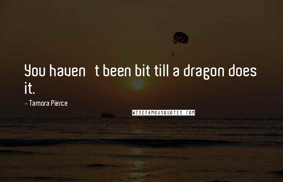 Tamora Pierce Quotes: You haven't been bit till a dragon does it.