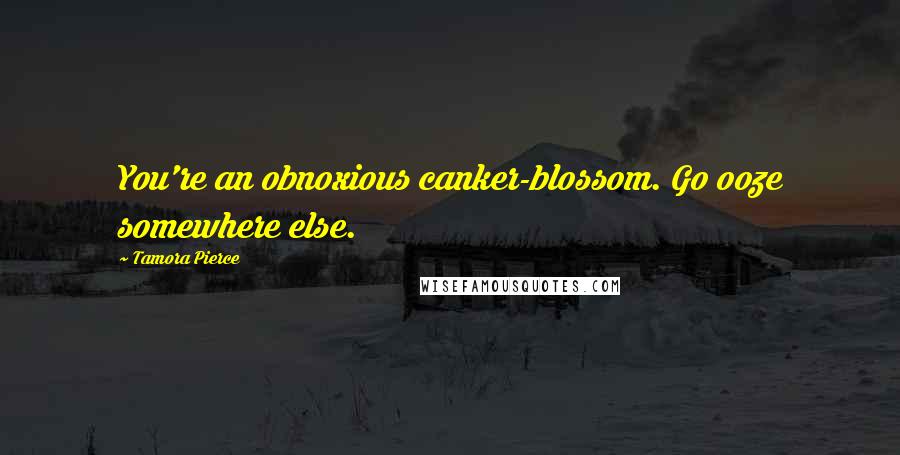 Tamora Pierce Quotes: You're an obnoxious canker-blossom. Go ooze somewhere else.