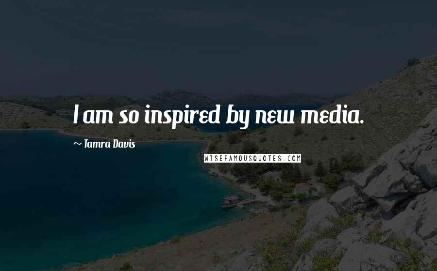 Tamra Davis Quotes: I am so inspired by new media.