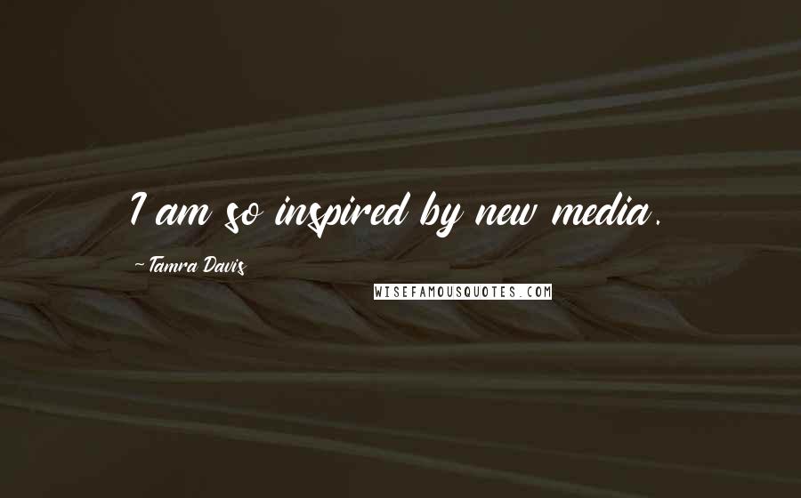 Tamra Davis Quotes: I am so inspired by new media.