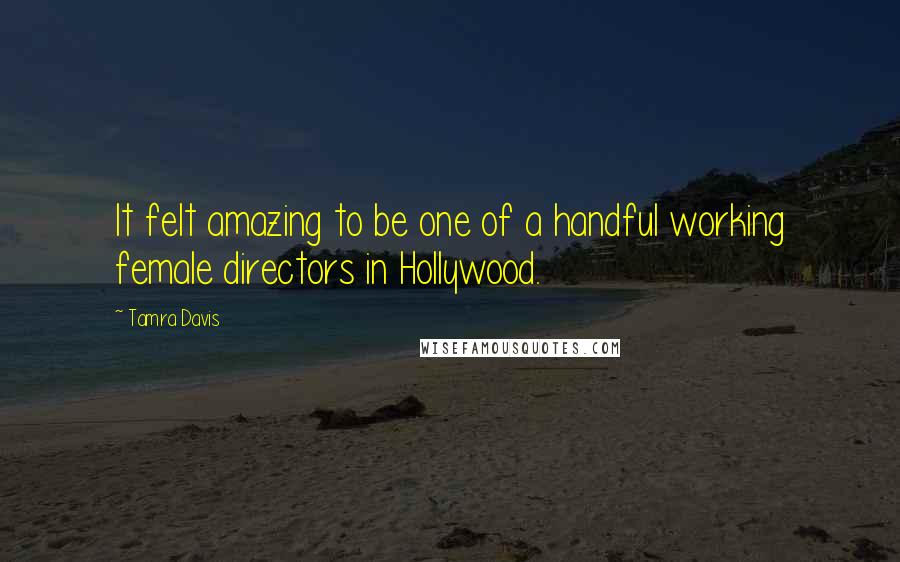 Tamra Davis Quotes: It felt amazing to be one of a handful working female directors in Hollywood.