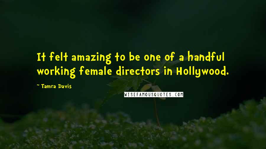 Tamra Davis Quotes: It felt amazing to be one of a handful working female directors in Hollywood.