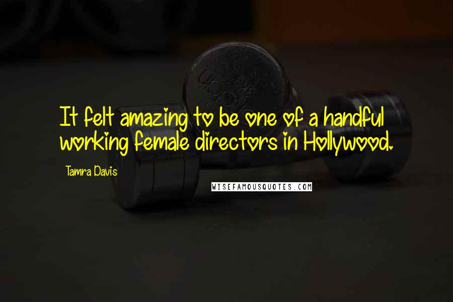 Tamra Davis Quotes: It felt amazing to be one of a handful working female directors in Hollywood.