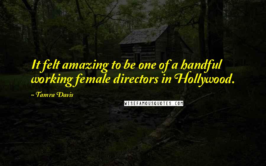 Tamra Davis Quotes: It felt amazing to be one of a handful working female directors in Hollywood.