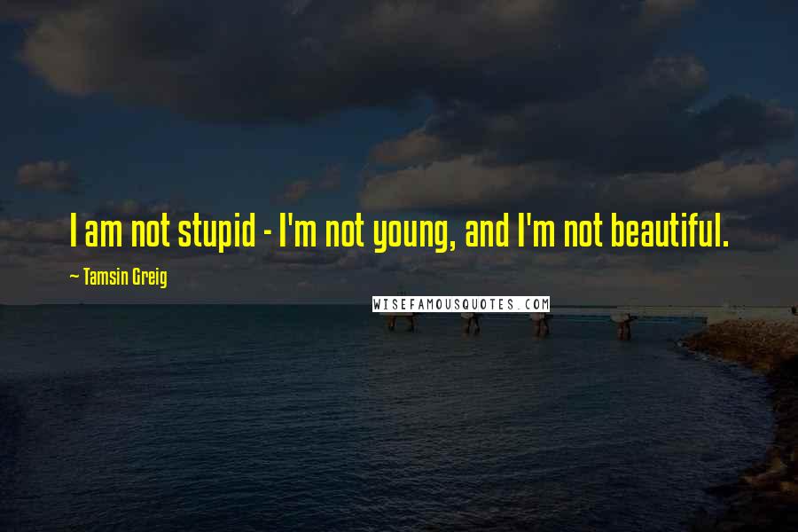 Tamsin Greig Quotes: I am not stupid - I'm not young, and I'm not beautiful.