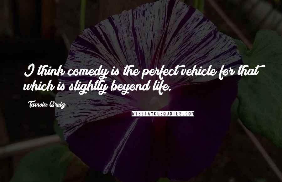 Tamsin Greig Quotes: I think comedy is the perfect vehicle for that which is slightly beyond life.