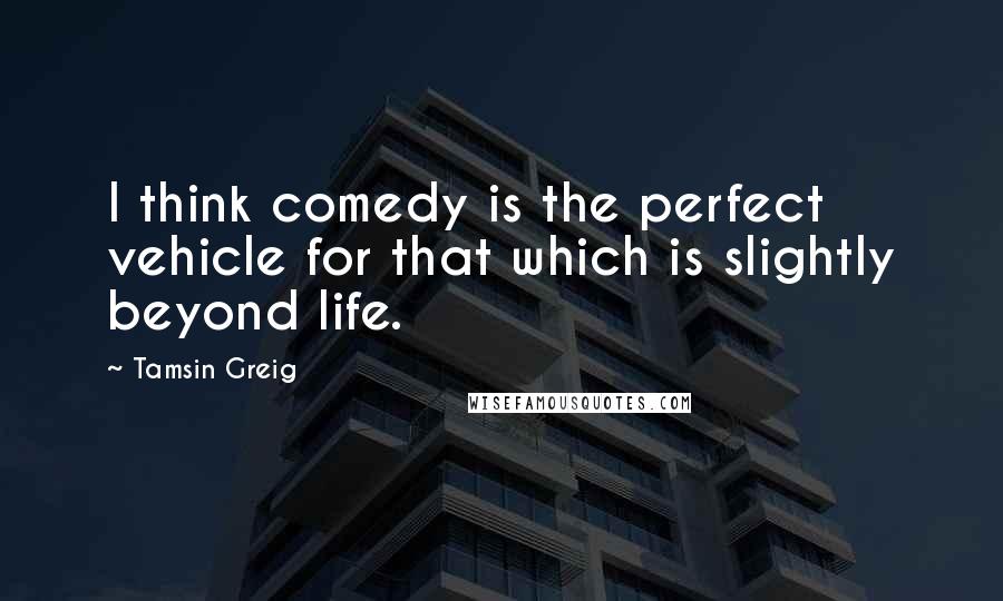 Tamsin Greig Quotes: I think comedy is the perfect vehicle for that which is slightly beyond life.