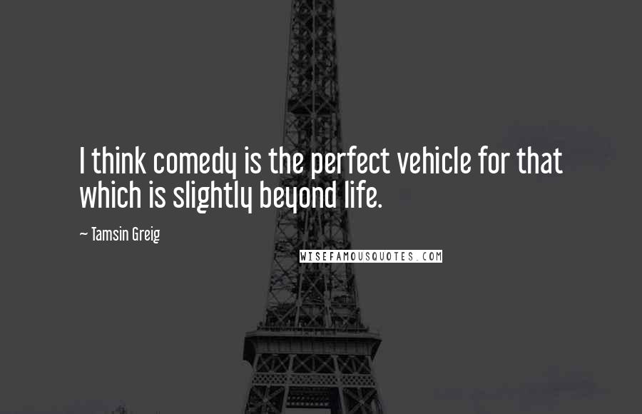Tamsin Greig Quotes: I think comedy is the perfect vehicle for that which is slightly beyond life.