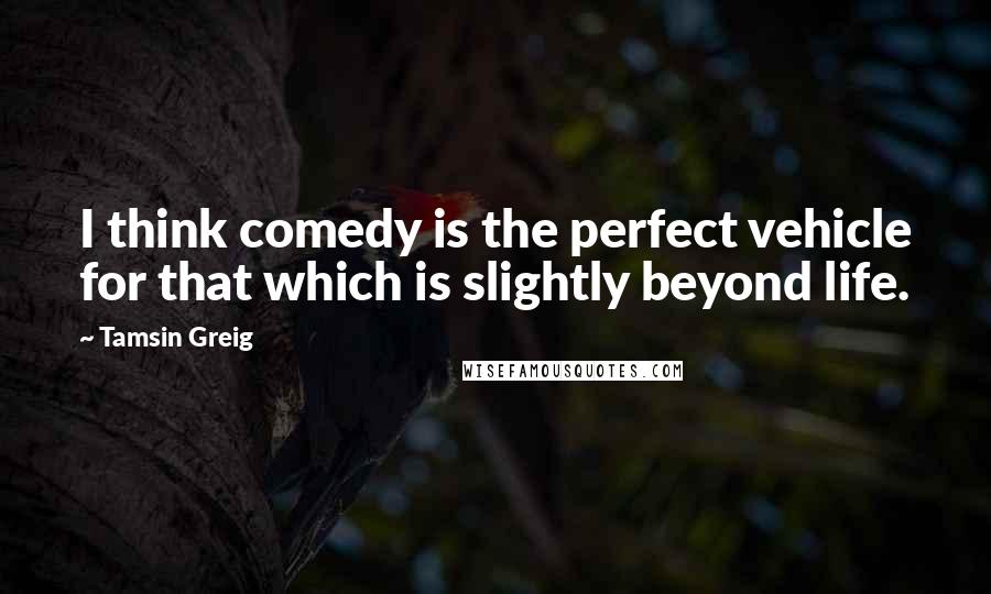 Tamsin Greig Quotes: I think comedy is the perfect vehicle for that which is slightly beyond life.