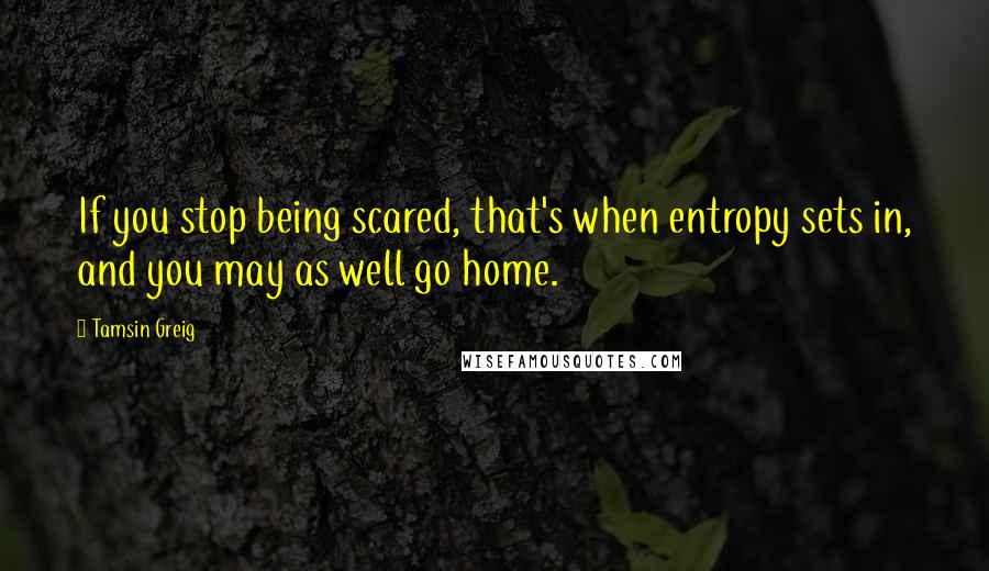 Tamsin Greig Quotes: If you stop being scared, that's when entropy sets in, and you may as well go home.