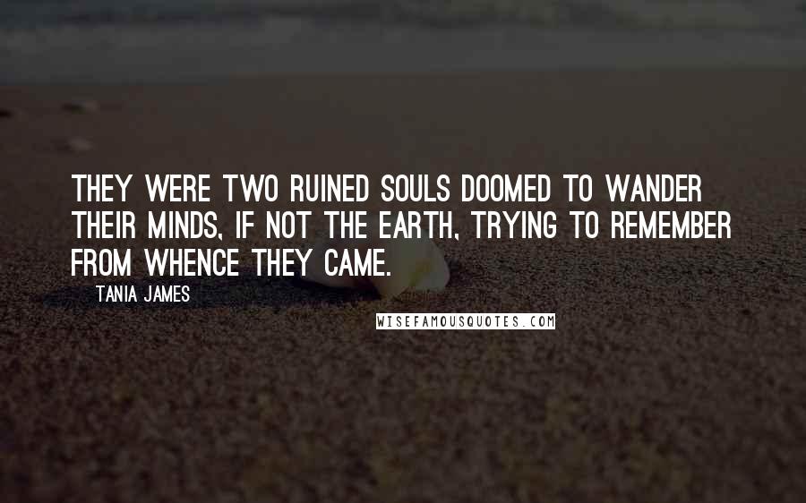 Tania James Quotes: They were two ruined souls doomed to wander their minds, if not the earth, trying to remember from whence they came.