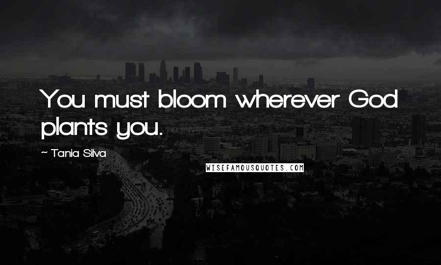 Tania Silva Quotes: You must bloom wherever God plants you.