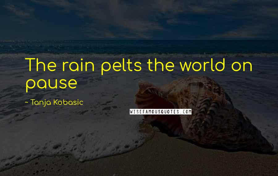 Tanja Kobasic Quotes: The rain pelts the world on pause