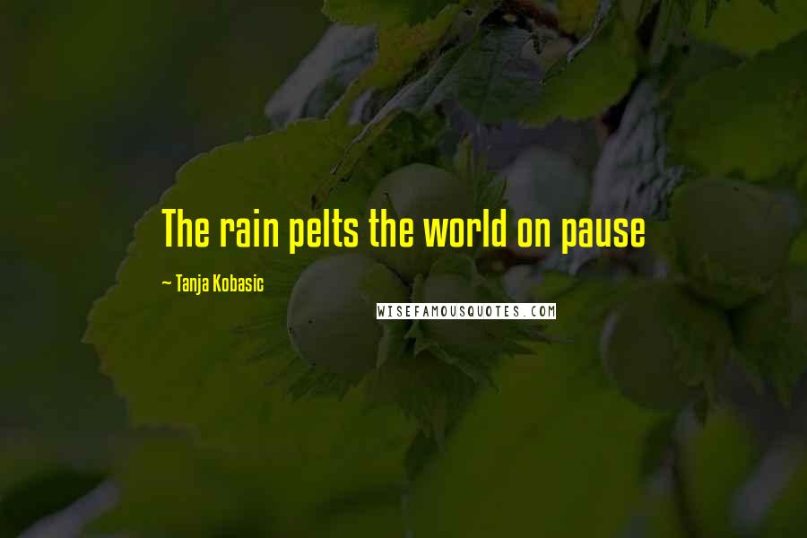 Tanja Kobasic Quotes: The rain pelts the world on pause