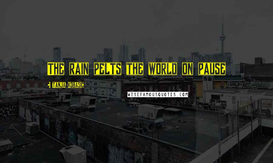 Tanja Kobasic Quotes: The rain pelts the world on pause