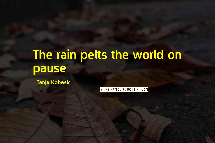 Tanja Kobasic Quotes: The rain pelts the world on pause