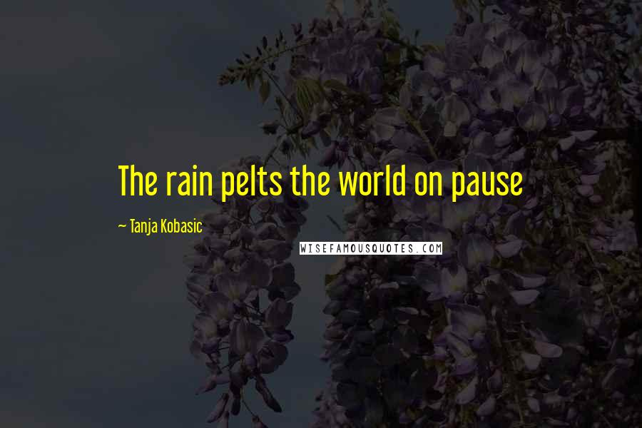 Tanja Kobasic Quotes: The rain pelts the world on pause