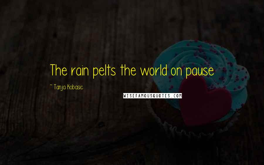 Tanja Kobasic Quotes: The rain pelts the world on pause