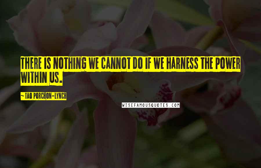 Tao Porchon-Lynch Quotes: There is nothing we cannot do if we harness the power within us.