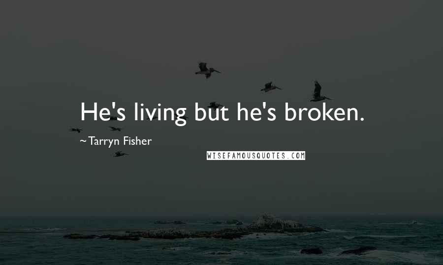 Tarryn Fisher Quotes: He's living but he's broken.