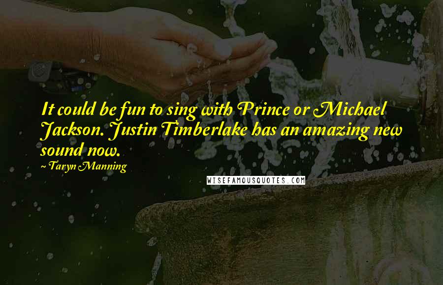 Taryn Manning Quotes: It could be fun to sing with Prince or Michael Jackson. Justin Timberlake has an amazing new sound now.