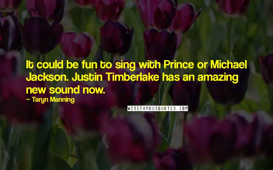 Taryn Manning Quotes: It could be fun to sing with Prince or Michael Jackson. Justin Timberlake has an amazing new sound now.