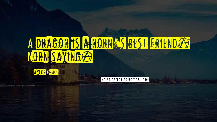 Taylor Grace Quotes: A dragon is a norn's best friend. Norn saying.