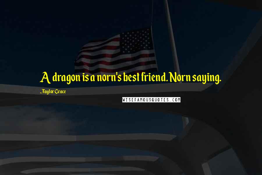 Taylor Grace Quotes: A dragon is a norn's best friend. Norn saying.