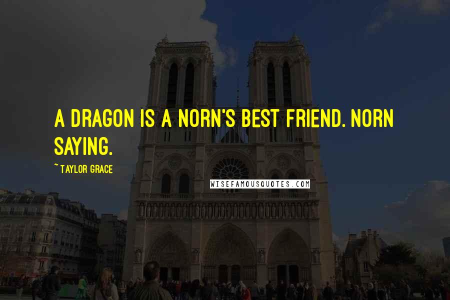 Taylor Grace Quotes: A dragon is a norn's best friend. Norn saying.