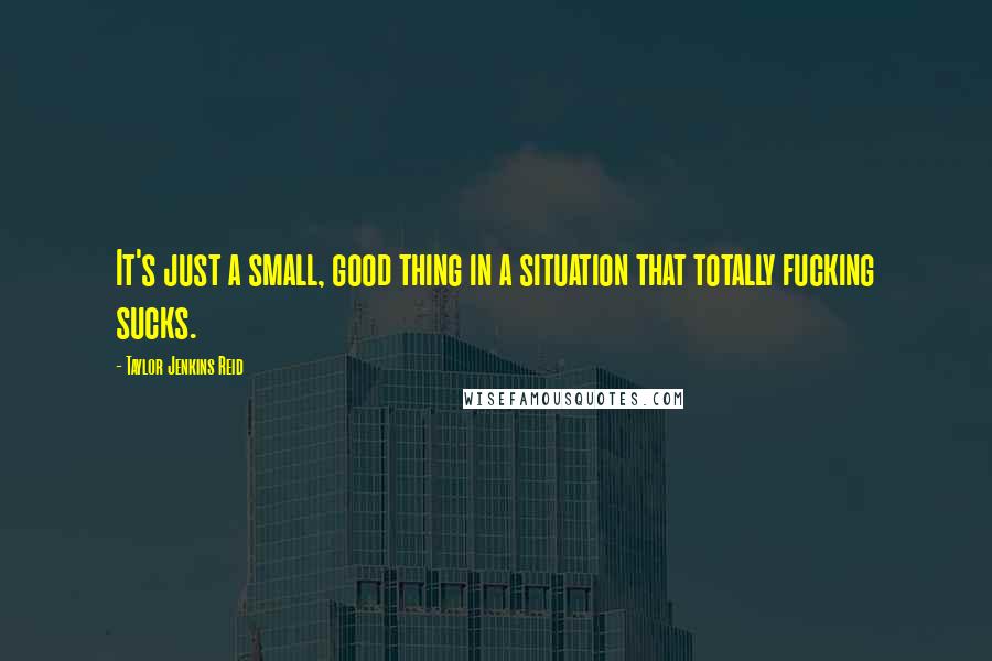 Taylor Jenkins Reid Quotes: It's just a small, good thing in a situation that totally fucking sucks.